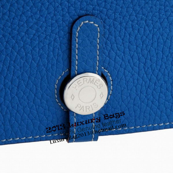 Hermes Dogon Combined Wallet A508 Blue Hermes Dogon Combined Wallet A508 Blue