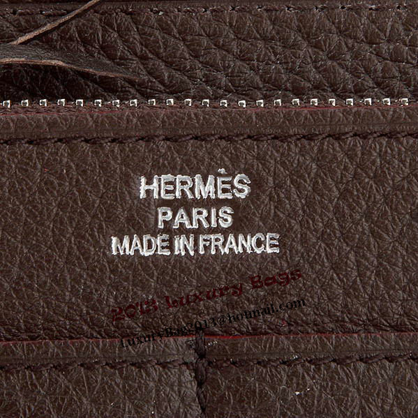 Hermes Dogon Combined Wallet A508 Dark Brown Hermes Dogon Combined Wallet A508 Dark Brown