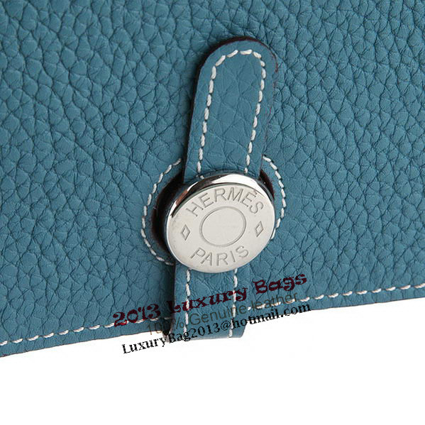 Hermes Dogon Combined Wallet A508 Light Blue Hermes Dogon Combined Wallet A508 Light Blue