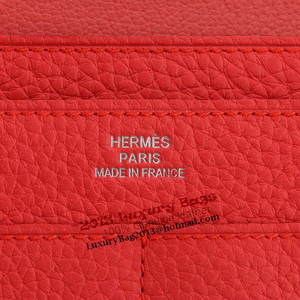 Hermes Dogon Combined Wallet A508 Light Red Hermes Dogon Combined Wallet A508 Light Red