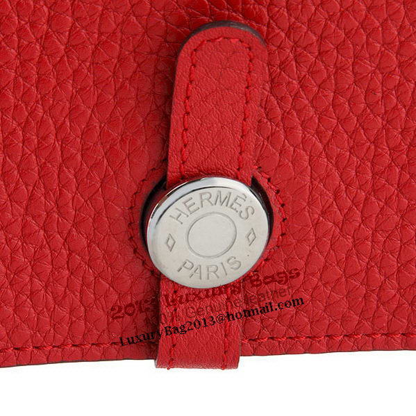 Hermes Dogon Combined Wallet A508 Red Hermes Dogon Combined Wallet A508 Red