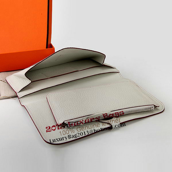 Hermes Dogon Combined Wallet A508 White Hermes Dogon Combined Wallet A508 White