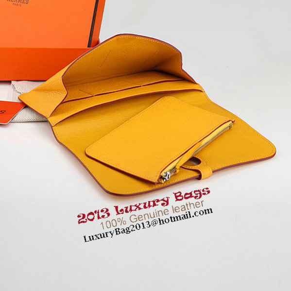 Hermes Dogon Combined Wallet A508 Yellow Hermes Dogon Combined Wallet A508 Yellow