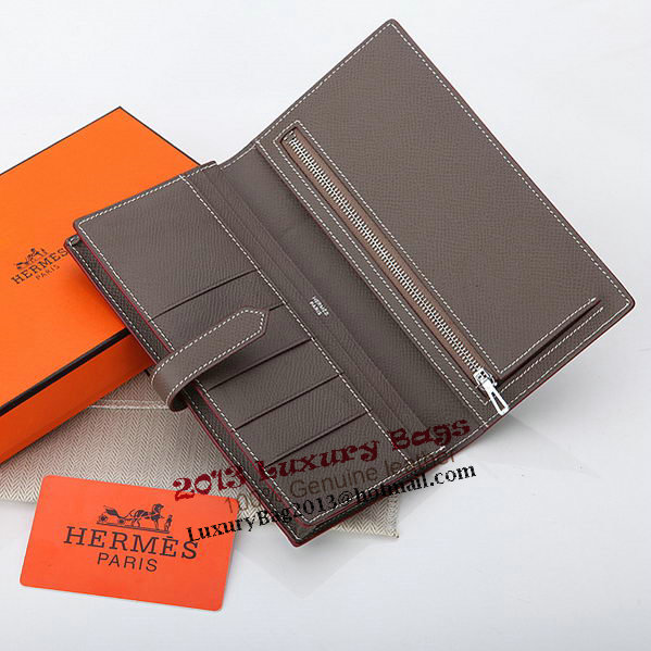 Hermes Bearn Japonaise Bi-Fold Wallet Original Leather A208 Khaki Hermes Bearn Japonaise Bi-Fold Wallet Original Leather A208 Khaki