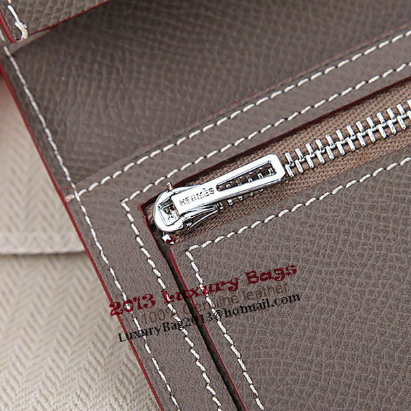 Hermes Bearn Japonaise Bi-Fold Wallet Original Leather A208 Khaki Hermes Bearn Japonaise Bi-Fold Wallet Original Leather A208 Khaki