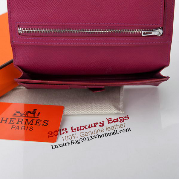 Hermes Bearn Japonaise Bi-Fold Wallet Original Leather A208 Purple Hermes Bearn Japonaise Bi-Fold Wallet Original Leather A208 Purple
