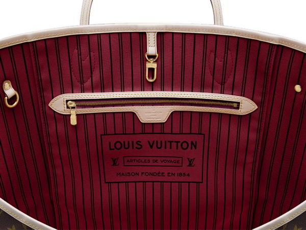LOUIS VUITTON M40991 MONOGRAM CANVAS NEVERFULL GM RED LOUIS VUITTON M40991 MONOGRAM CANVAS NEVERFULL GM RED