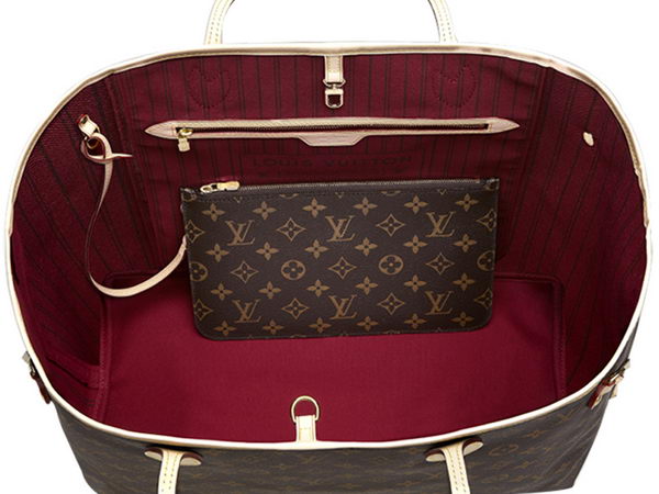 LOUIS VUITTON M40991 MONOGRAM CANVAS NEVERFULL GM RED LOUIS VUITTON M40991 MONOGRAM CANVAS NEVERFULL GM RED