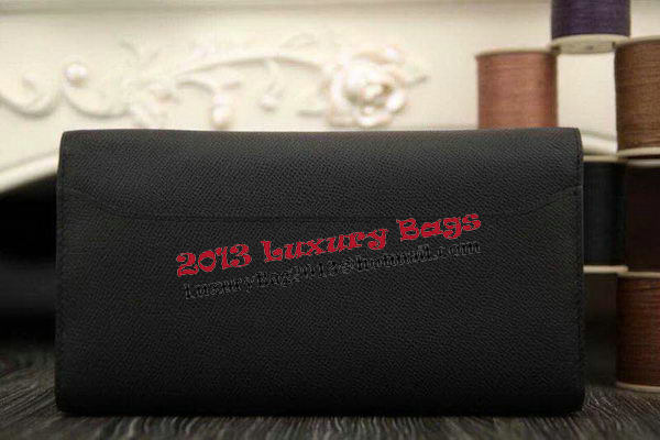 Hermes Constance Long Wallets Original Leather HA909 Black Hermes Constance Long Wallets Original Leather HA909 Black