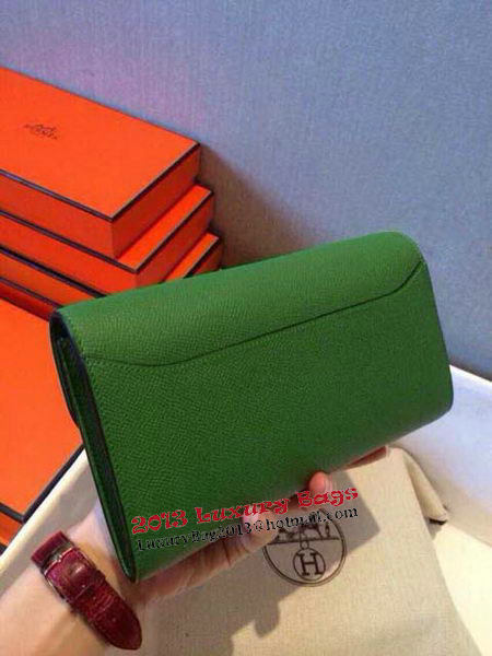 Hermes Constance Long Wallets Original Leather HA909 Green Hermes Constance Long Wallets Original Leather HA909 Green