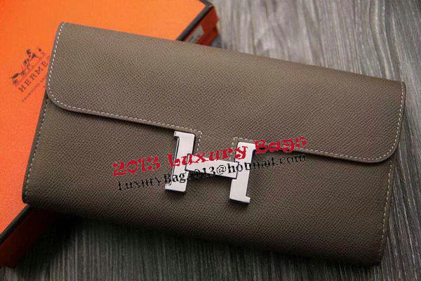 Hermes Constance Long Wallets Original Leather HA909 Grey Hermes Constance Long Wallets Original Leather HA909 Grey