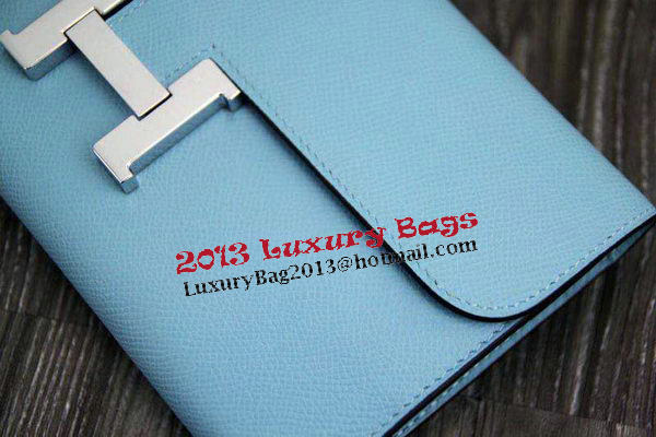 Hermes Constance Long Wallets Original Leather HA909 SkyBlue Hermes Constance Long Wallets Original Leather HA909 SkyBlue