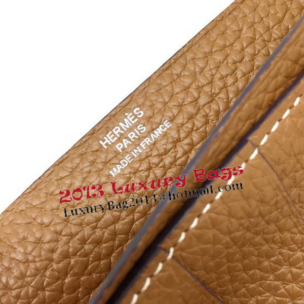 Hermes Bearn Japonaise Bi-Fold Wallet Litchi Leather A208 Wheat Hermes Bearn Japonaise Bi-Fold Wallet Litchi Leather A208 Wheat