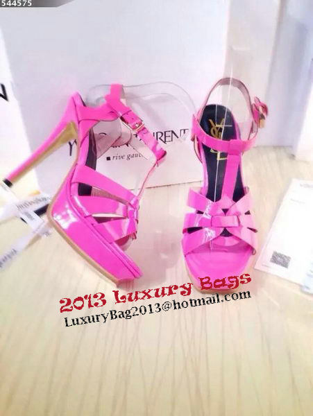 Yves Saint Laurent 130mm Pump Sandals Patent YSL250LWR Rose Yves Saint Laurent 130mm Pump Sandals Patent YSL250LWR Rose