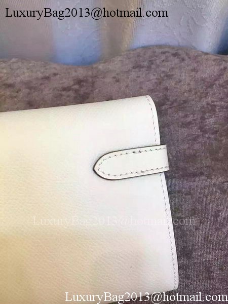 Hermes Kelly Wallet Epsom Leather H009 White Hermes Kelly Wallet Epsom Leather H009 White