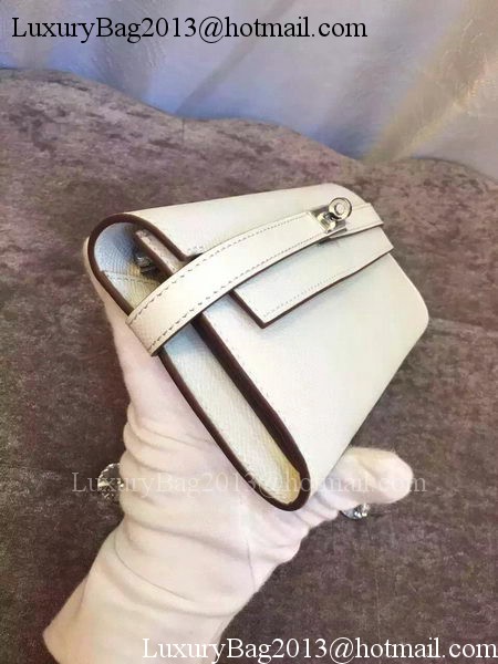 Hermes Kelly Wallet Epsom Leather H009 White Hermes Kelly Wallet Epsom Leather H009 White