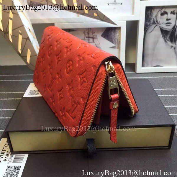 Louis Vuitton Monogram Empreinte Zippy Wallet X60017 Red Louis Vuitton Monogram Empreinte Zippy Wallet X60017 Red
