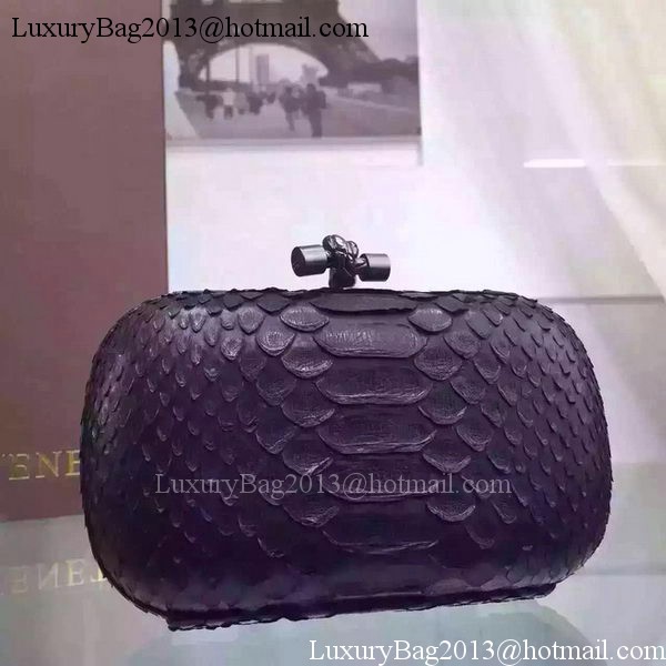 Bottega Veneta Snake Leather Knot Clutch BV8653 Black Bottega Veneta Snake Leather Knot Clutch BV8653 Black