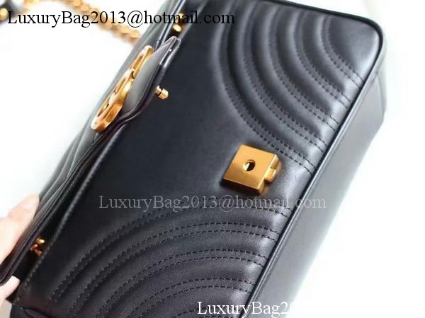 Gucci GG Marmont Matelasse Shoulder Bag 443497 Black Gucci GG Marmont Matelasse Shoulder Bag 443497 Black
