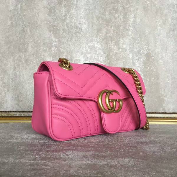 Gucci Now GG Marmont Mini Shoulder Bag 446744 Pink Gucci Now GG Marmont Mini Shoulder Bag 446744 Pink