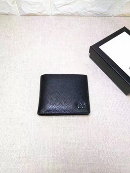 Gucci Calfskin Leather Bi-fold Wallet 473922 Black
