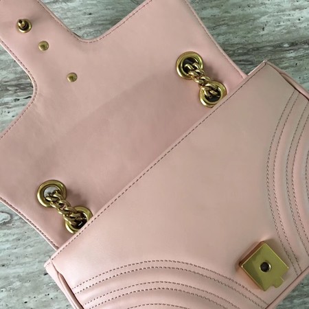 Gucci GG Marmont Matelasse Leather Shoulder Bag 443497 Pink Gucci GG Marmont Matelasse Leather Shoulder Bag 443497 Pink