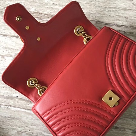 Gucci GG Marmont Matelasse Shoulder Bag 443497 Red Gucci GG Marmont Matelasse Shoulder Bag 443497 Red