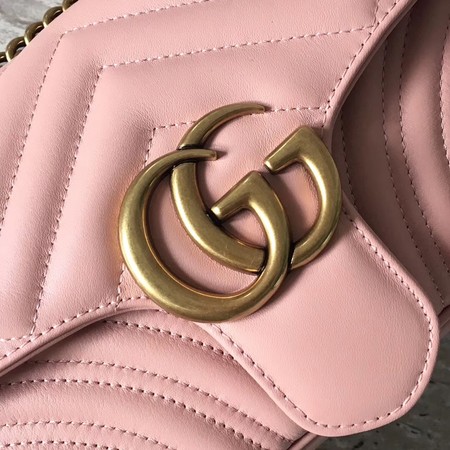 Gucci Now GG Marmont Matelasse Shoulder Bag 443496 Pink Gucci Now GG Marmont Matelasse Shoulder Bag 443496 Pink