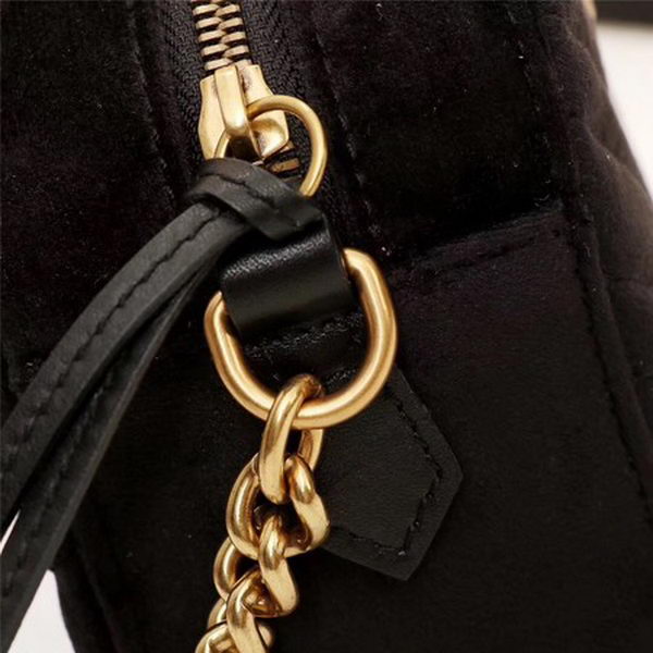 Gucci GG Marmont Matelasse Velvet Shoulder Bag 447632 Black Gucci GG Marmont Matelasse Velvet Shoulder Bag 447632 Black