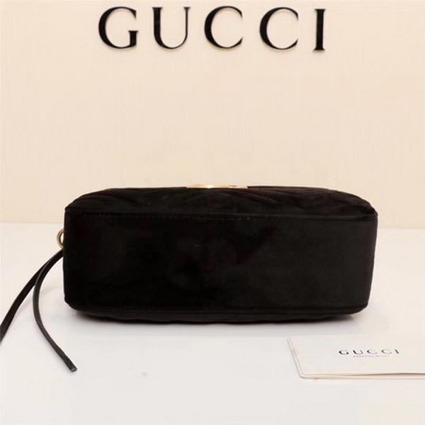 Gucci GG Marmont Matelasse Velvet Shoulder Bag 447632 Black Gucci GG Marmont Matelasse Velvet Shoulder Bag 447632 Black