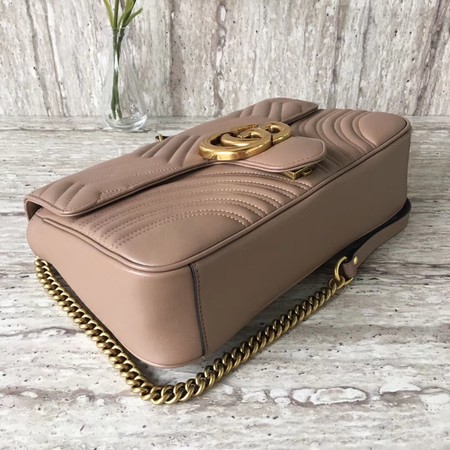 Gucci GG Marmont Large Shoulder Bag 443496 Apricot Gucci GG Marmont Large Shoulder Bag 443496 Apricot
