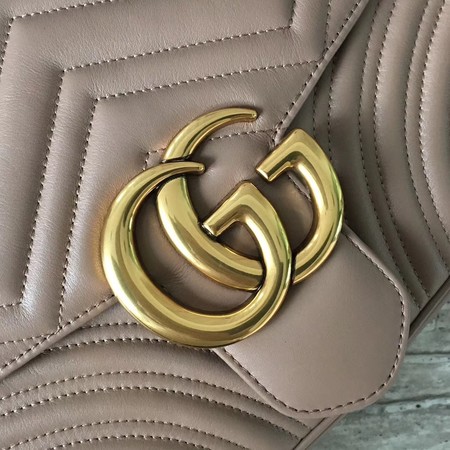 Gucci GG Marmont Large Shoulder Bag 443496 Apricot Gucci GG Marmont Large Shoulder Bag 443496 Apricot