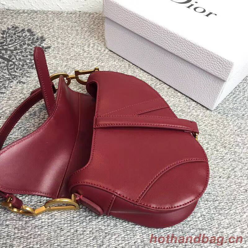 Dior SADDLE BAG IN RED CALFSKIN M0446 red Dior SADDLE BAG IN RED CALFSKIN M0446 red