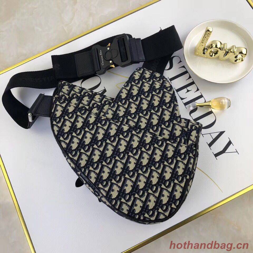Dior Saddle Canvas Crossbody Bag M0446D Black Dior Saddle Canvas Crossbody Bag M0446D Black