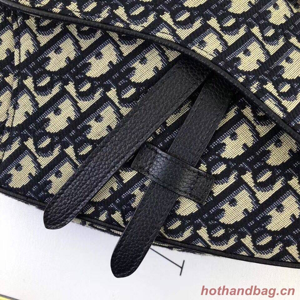 Dior Saddle Canvas Crossbody Bag M0446D Black Dior Saddle Canvas Crossbody Bag M0446D Black