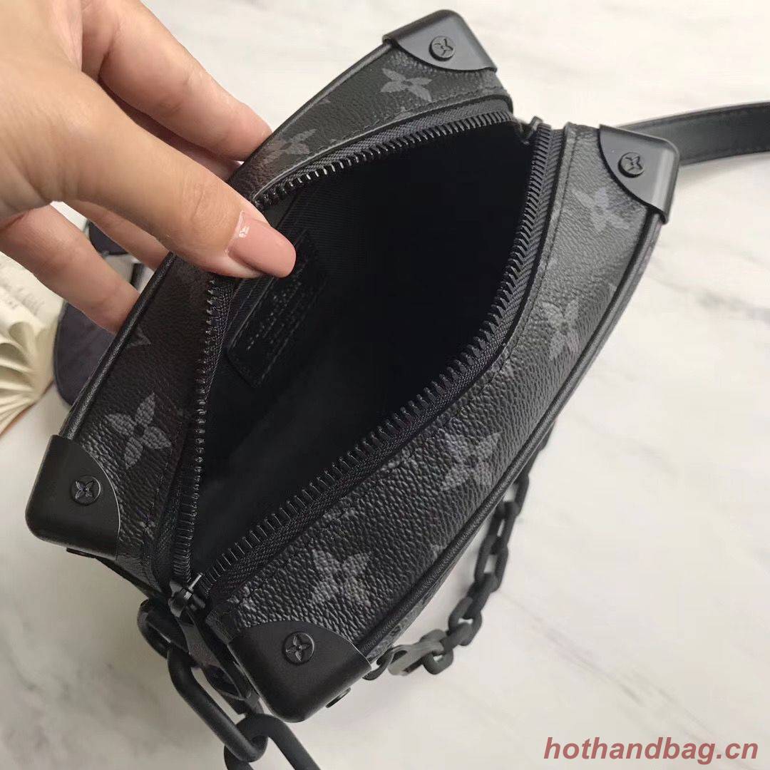 Louis Vuitton Monogram Canvas Original Leather Mini Soft Trunk M44480 Black Louis Vuitton Monogram Canvas Original Leather Mini Soft Trunk M44480 Black