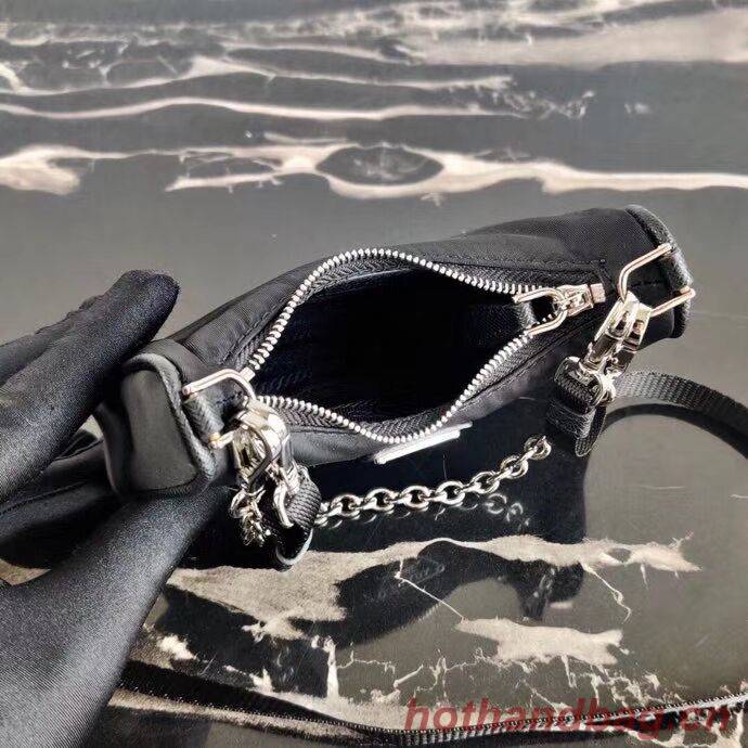 Prada Re-Edition nylon mini shoulder bag 1TT122 black Prada Re-Edition nylon mini shoulder bag 1TT122 black