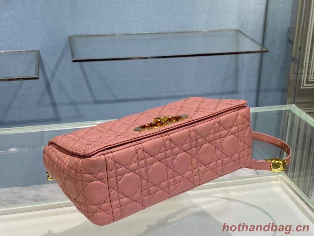 MEDIUM DIOR CARO BAG Soft Cannage Calfskin M9242 rose MEDIUM DIOR CARO BAG Soft Cannage Calfskin M9242 rose