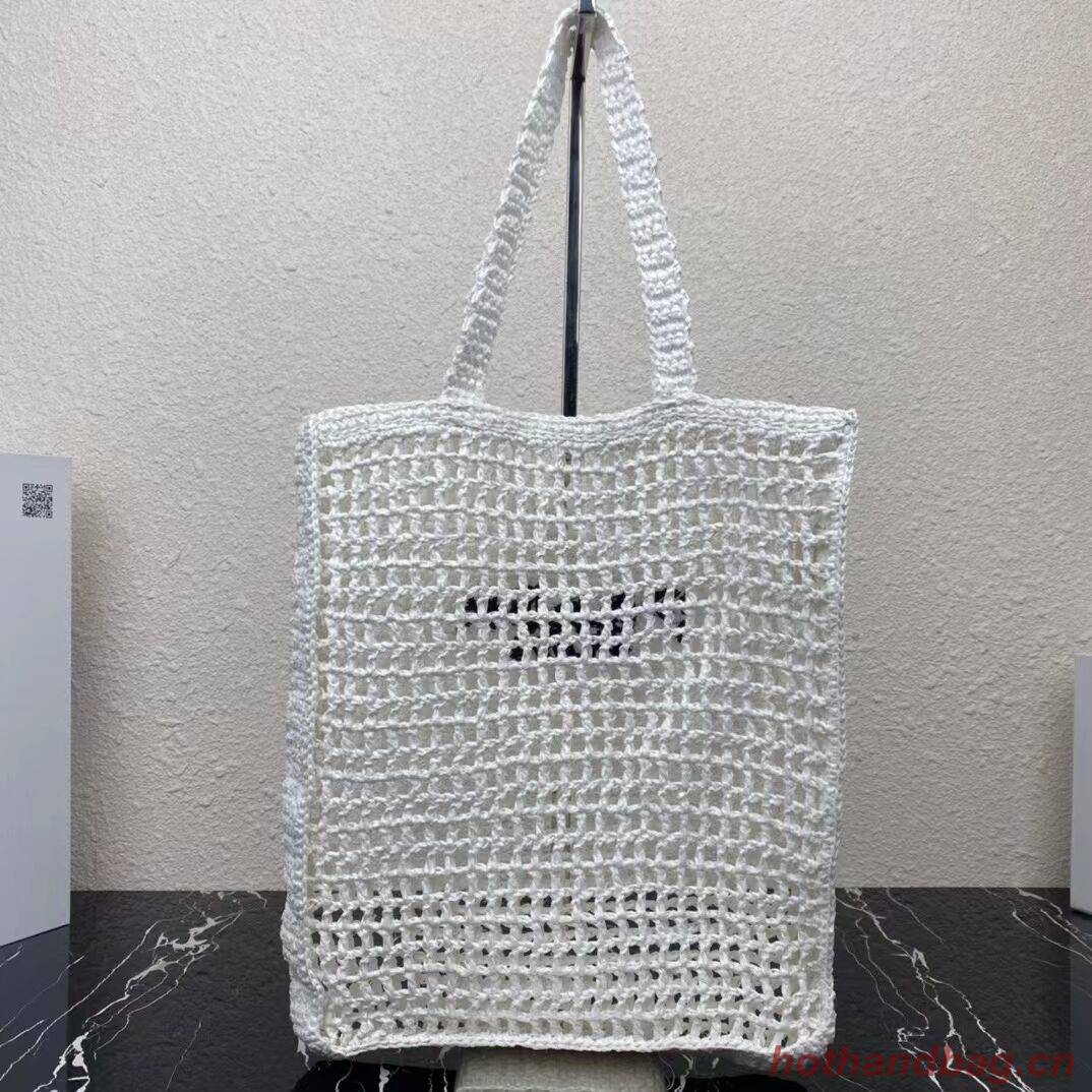 Prada Raffia tote bag 1CH393 white Prada Raffia tote bag 1CH393 white