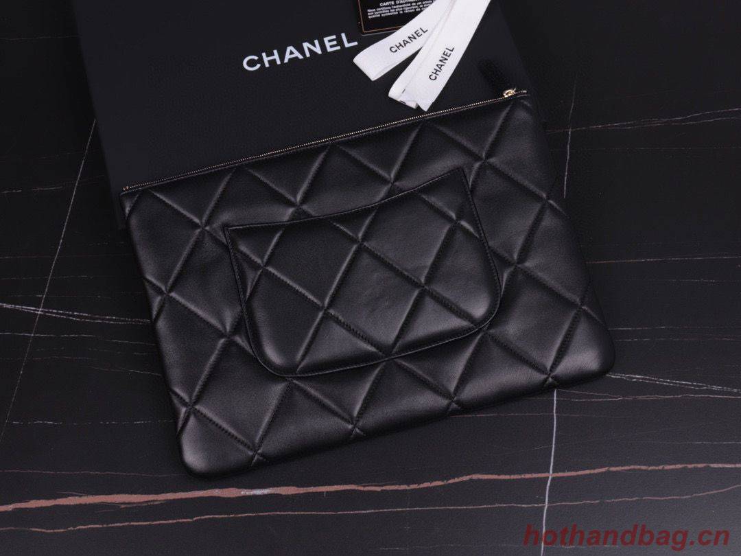CHANEL 19 Sheepskin Original Leather Carry on bag AP0952 Black CHANEL 19 Sheepskin Original Leather Carry on bag AP0952 Black