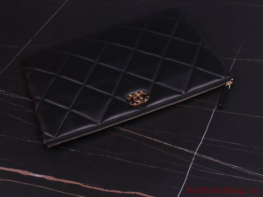 CHANEL 19 Sheepskin Original Leather Carry on bag AP0952 Black CHANEL 19 Sheepskin Original Leather Carry on bag AP0952 Black