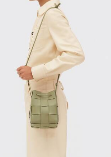 Bottega Veneta Small Cassette Bucket Bag 680218 Travertine Bottega Veneta Small Cassette Bucket Bag 680218 Travertine