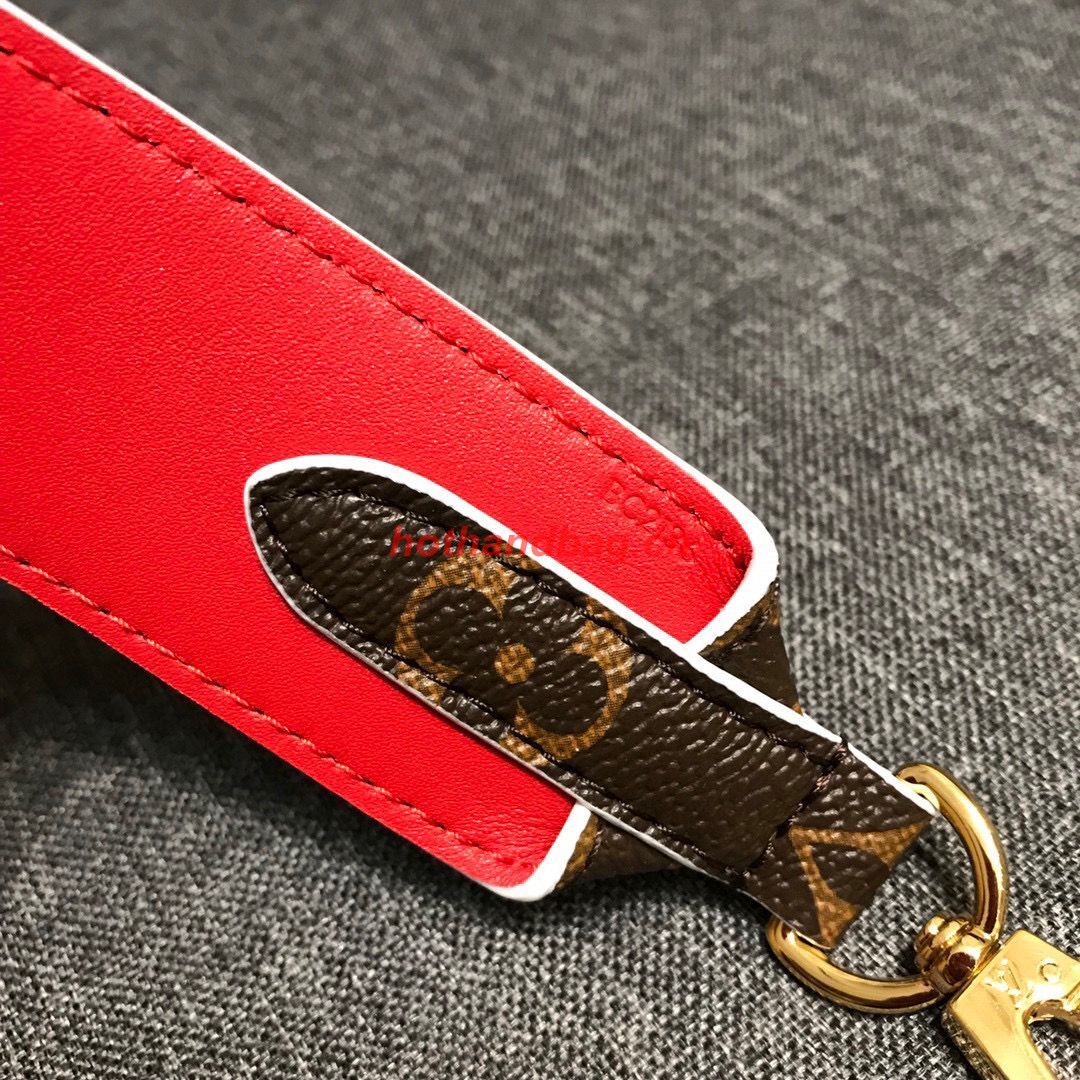 Louis Vuitton Monogram Canvas Strap 97CM Red Jo2284M20 Louis Vuitton Monogram Canvas Strap 97CM Red Jo2284M20