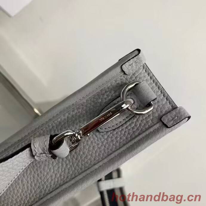 Prada Leather mini shoulder bag 1BH191 Grey Prada Leather mini shoulder bag 1BH191 Grey