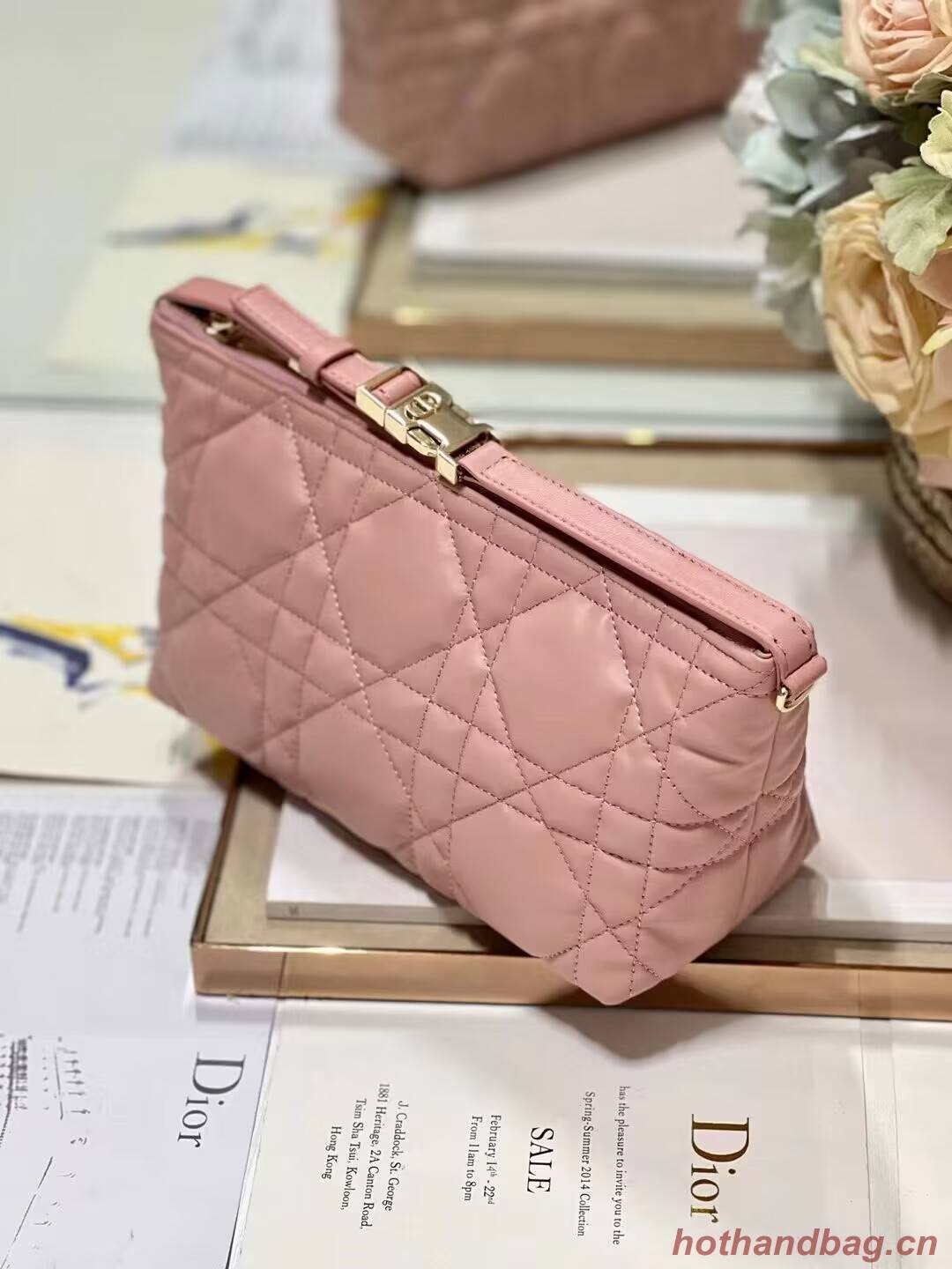 MEDIUM DIORTRAVEL NOMAD POUCH Lambskin S5554O pink MEDIUM DIORTRAVEL NOMAD POUCH Lambskin S5554O pink