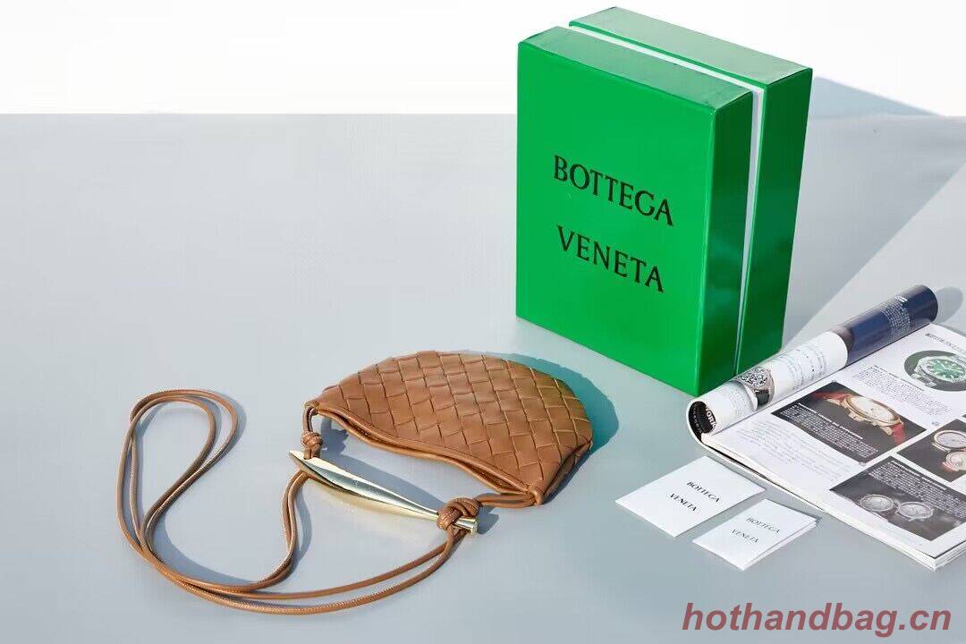 Bottega Veneta Sardine Intrecciato Gold Hardware Handle Bag 744267 Brown Bottega Veneta Sardine Intrecciato Gold Hardware Handle Bag 744267 Brown