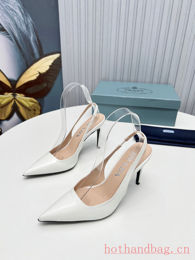 Prada leather slingback pumps 93607-8
