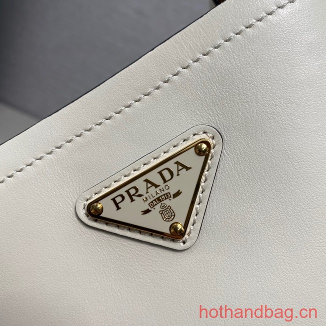 Prada Arque leather mini-bag 1BA373 white