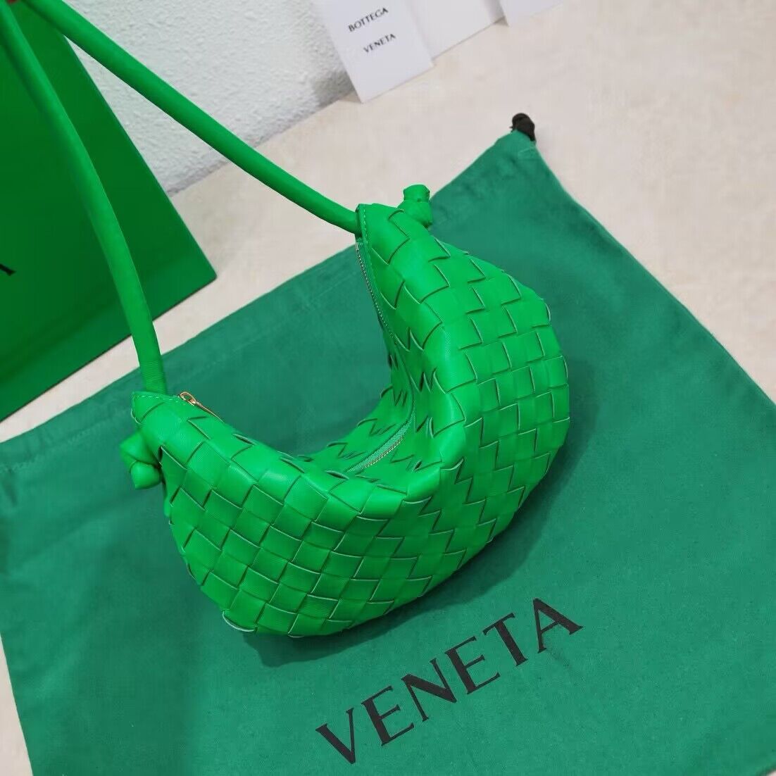 Bottega Veneta Small Turn Pouch Bag 6699 Green Bottega Veneta Small Turn Pouch Bag 6699 Green