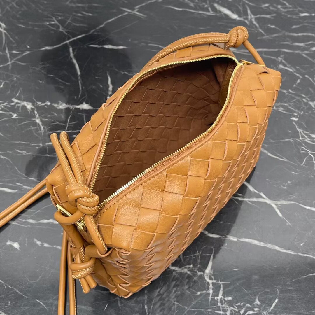 Bottega Veneta Small intrecciato leather cross-body bag 680255 Brown Bottega Veneta Small intrecciato leather cross-body bag 680255 Brown